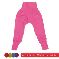 Baby-Hose mit Bund von Cosilana, Wolle/Seide, pink, 86/92